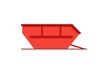 logo of red dumpster